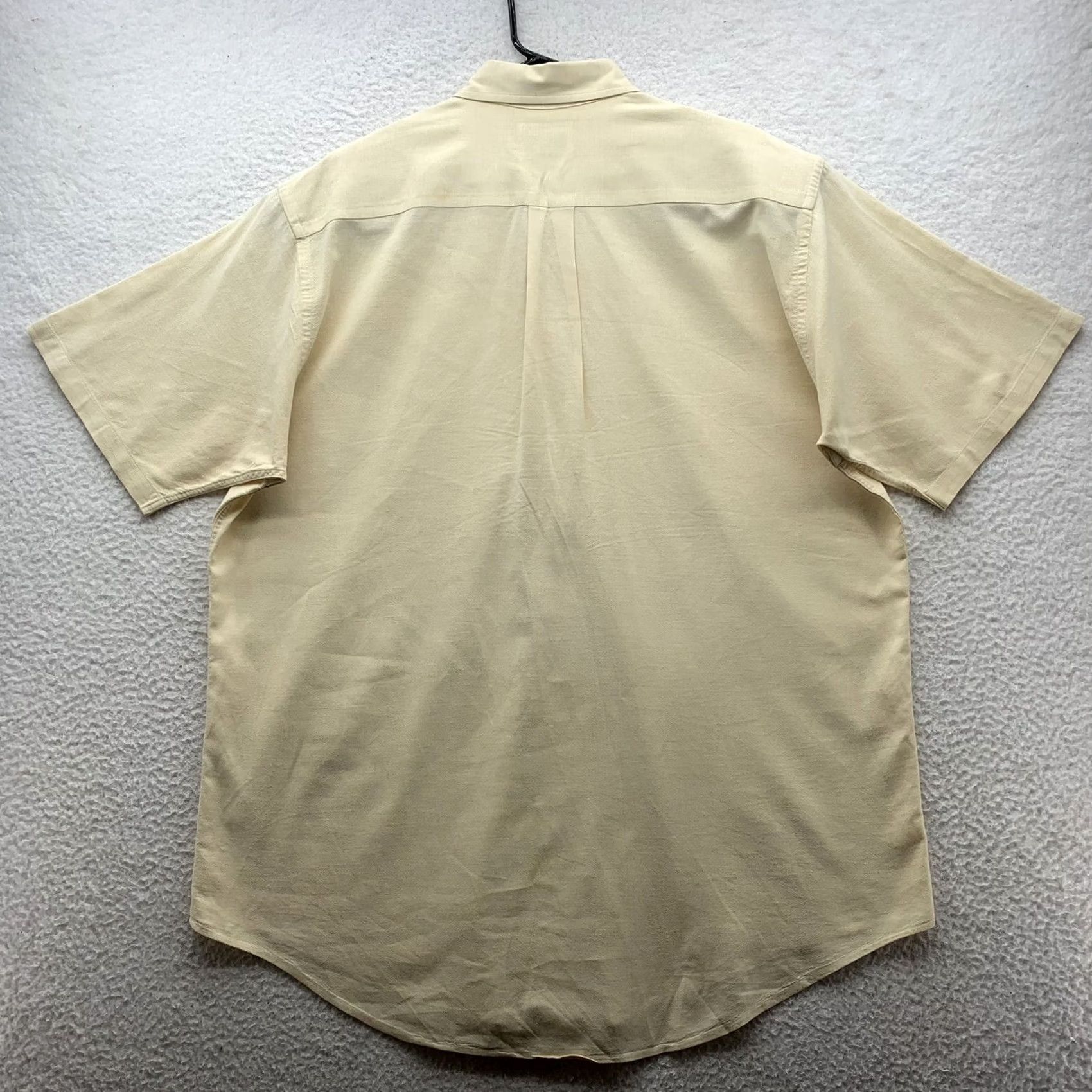 Brooks Brothers VINTAGE Brooks Brothers Sport Shirt Mens Large L Yellow Linen Blend USA Made Preppy Comfort Short Sleeve Button-Down Collared Size US L / EU 52-54 / 3 - 4 Thumbnail