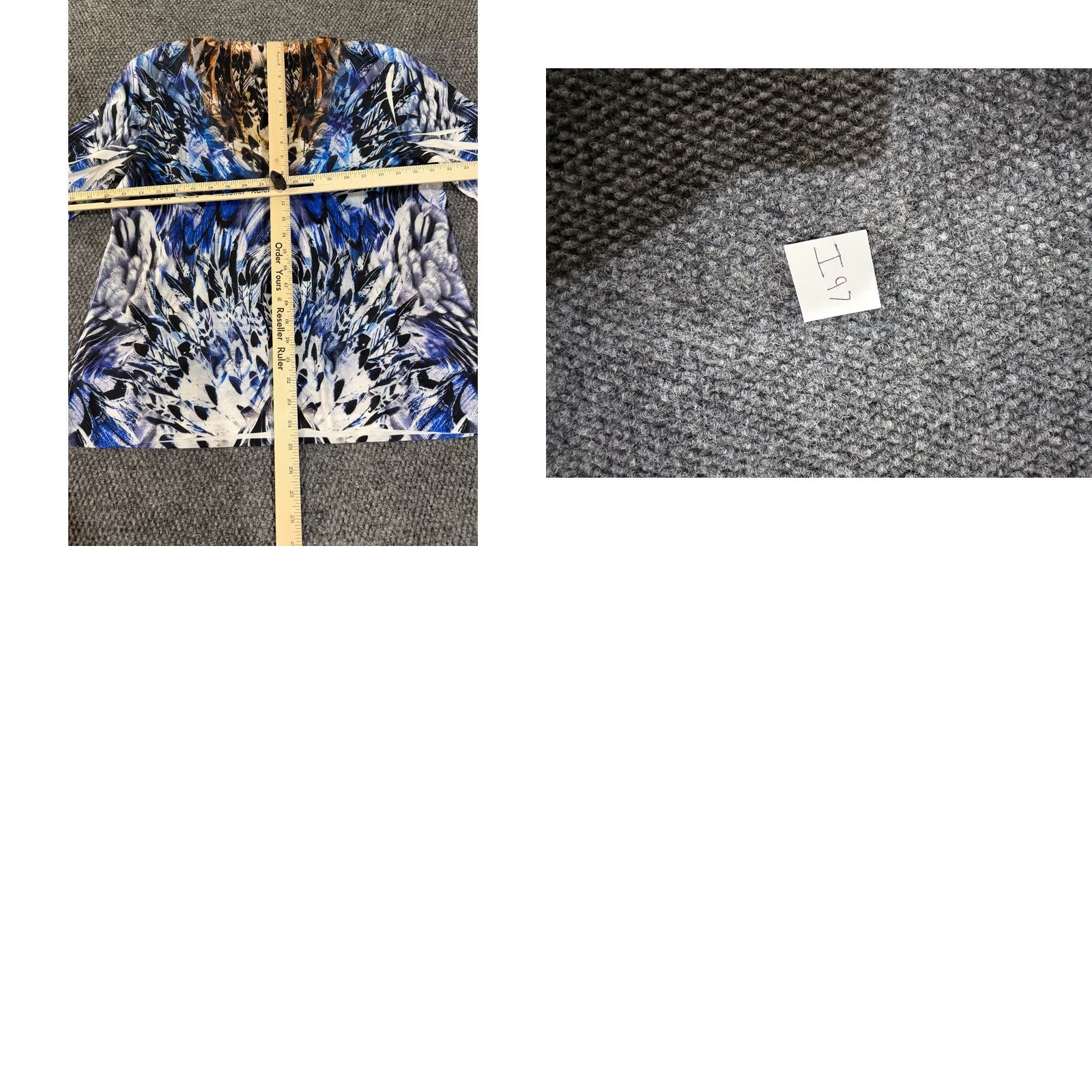 Vintage Chicos Blouse Womens 2 Blue Abstract Long Sleeve Lightweight Stretch Shirt Size XS / US 0-2 / IT 36-38 - 8 Thumbnail
