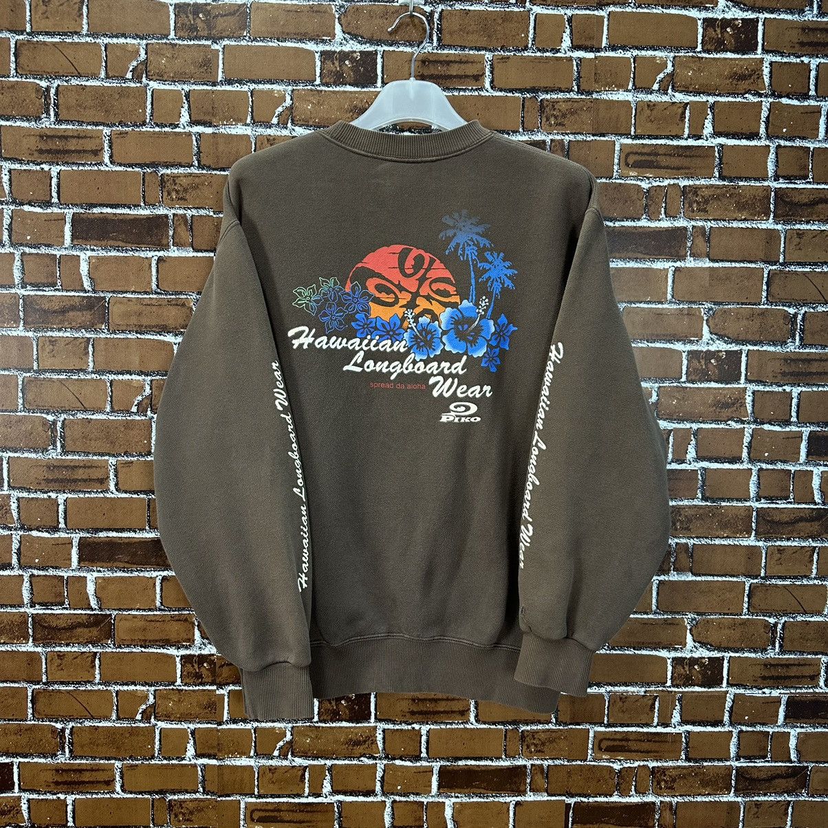 Vintage Y2k Piko Hawaiian Longboard Wear Faded Vintage Crewneck Z149 Size US M / EU 48-50 / 2 - 1 Thumbnail