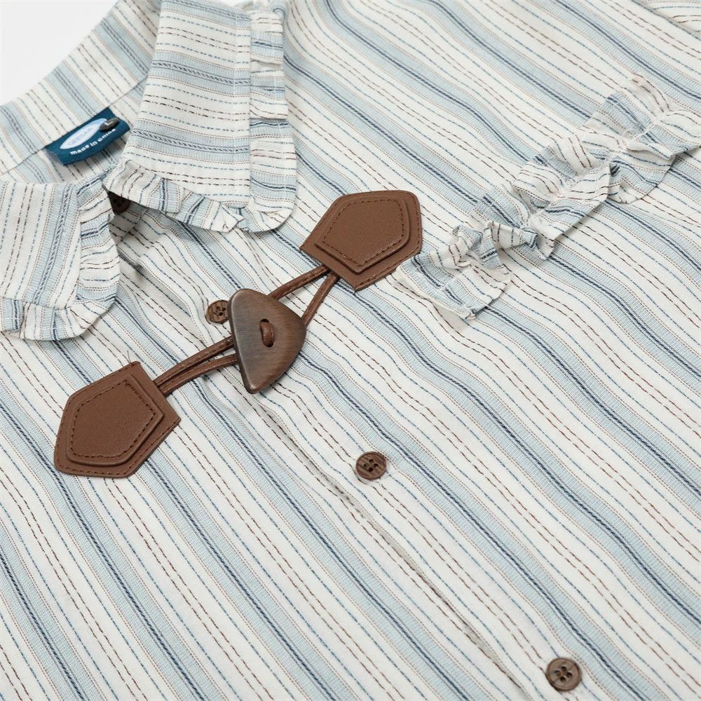 Vintage Men's loose casual Japanese retro vertical striped shirt Size US M / EU 48-50 / 2 - 3 Thumbnail