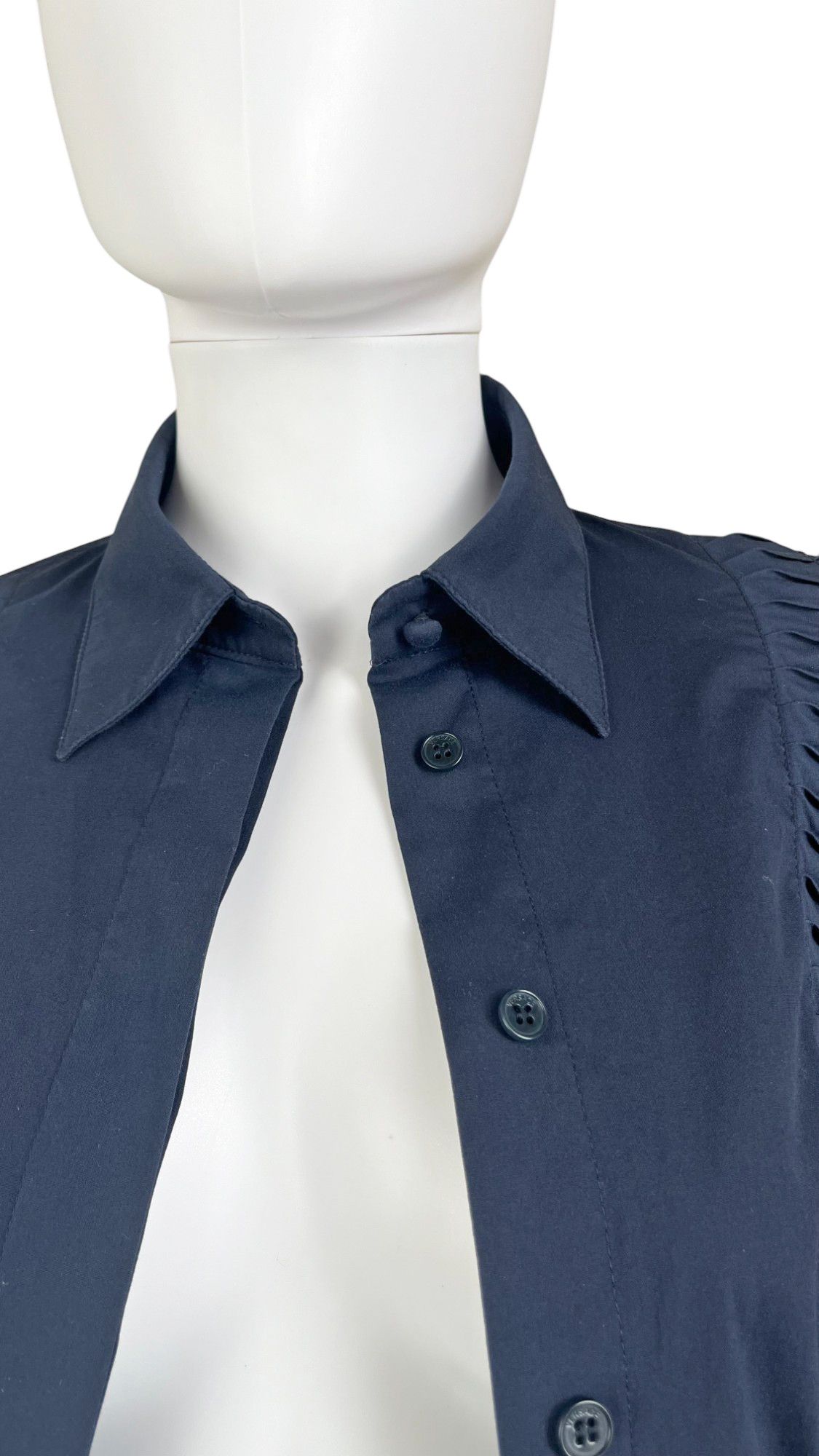 Versace by Donatella Blue Ruffle Shirt Size M / US 6-8 / IT 42-44 - 5 Thumbnail