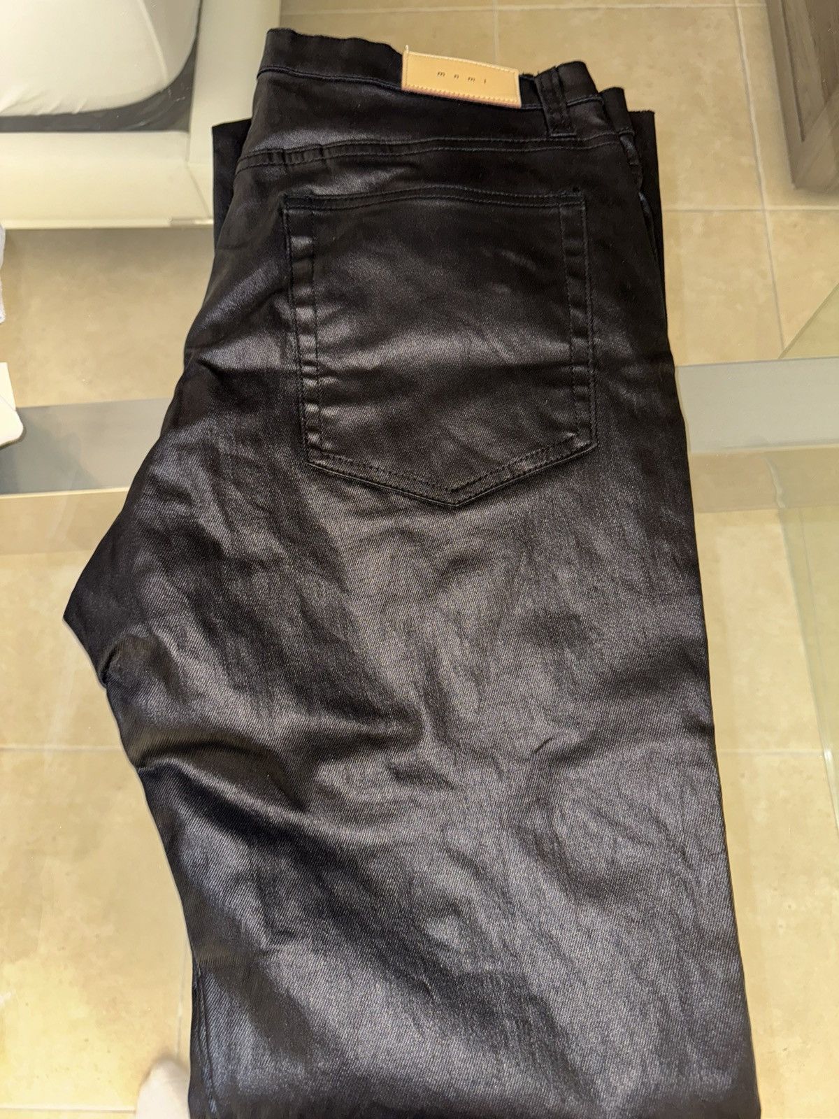 MNML WAXED DENIM JEANS Size US 34 / EU 50 - 1 Thumbnail