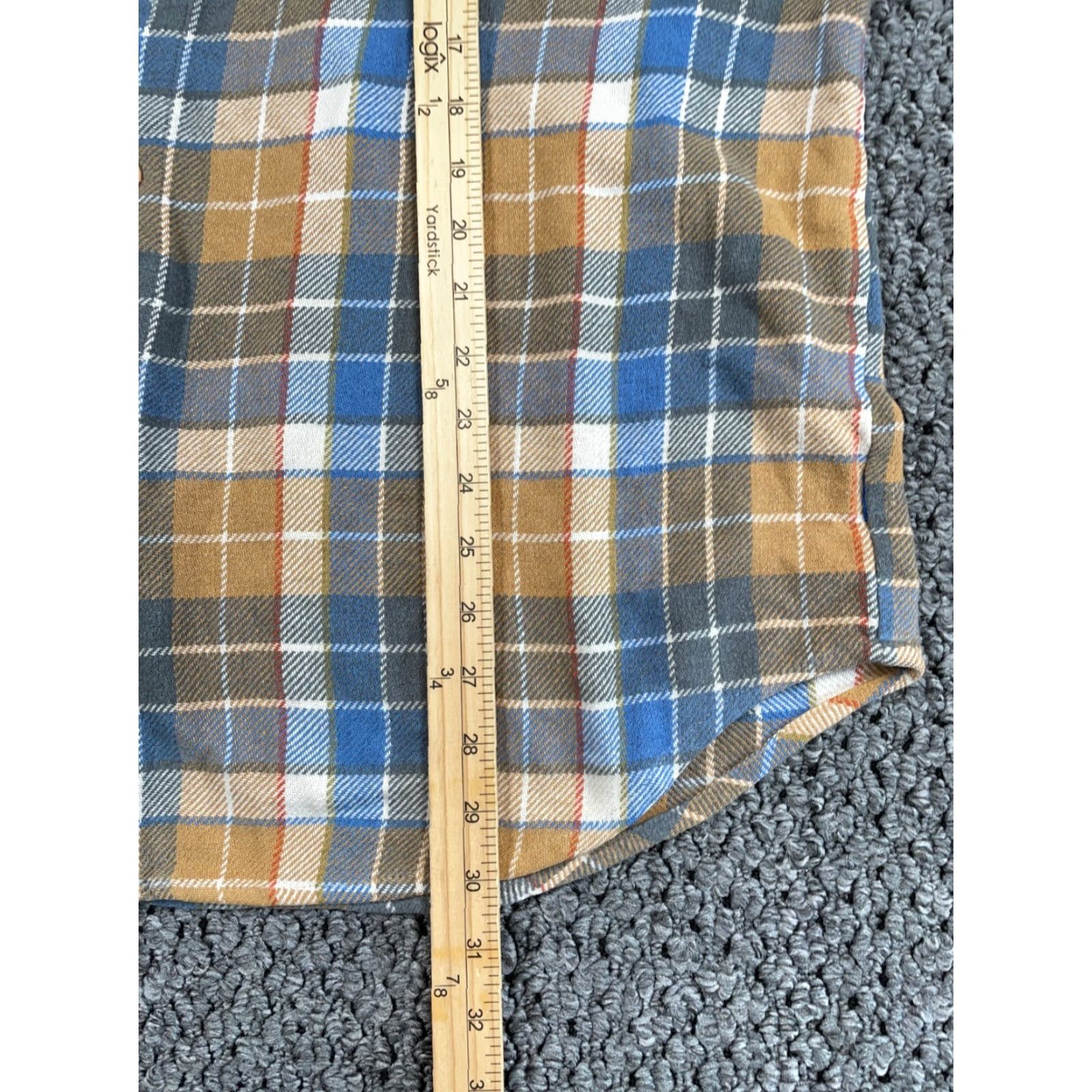 Vintage VINTAGE Northern Explosion Flannel Shirt Casual Workwear Plaid Beige Blue Button-Up Long Sleeve 80s Grunge Men Large - Shirt Size US L / EU 52-54 / 3 - 7 Thumbnail