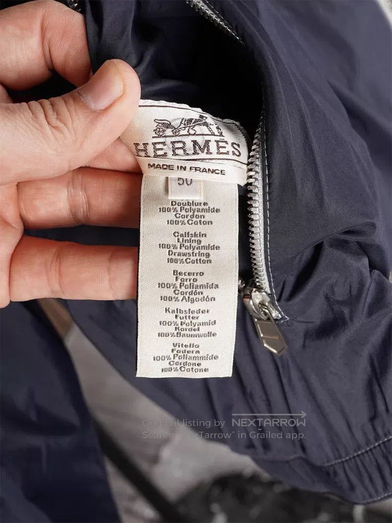 Hermes Hermes Men's Hooded Leather Jacket Size US M / EU 48-50 / 2 - 9 Thumbnail