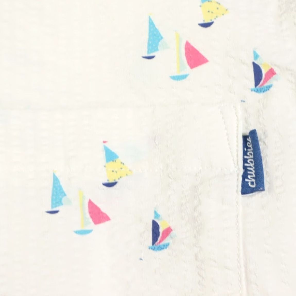 Chubbies Chubbies Polo Shirt Seersucker Sailboat Bone XL Men Size US XL / EU 56 / 4 - 6 Thumbnail
