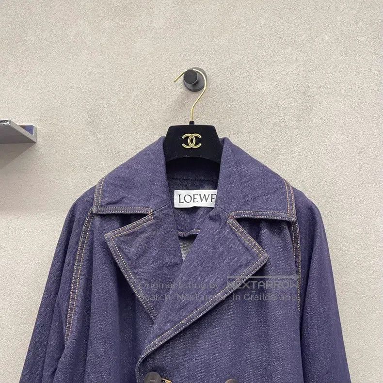 Loewe Loewe Navy Blue Denim Jacket Size 4XL / US 24-26 - 4 Thumbnail