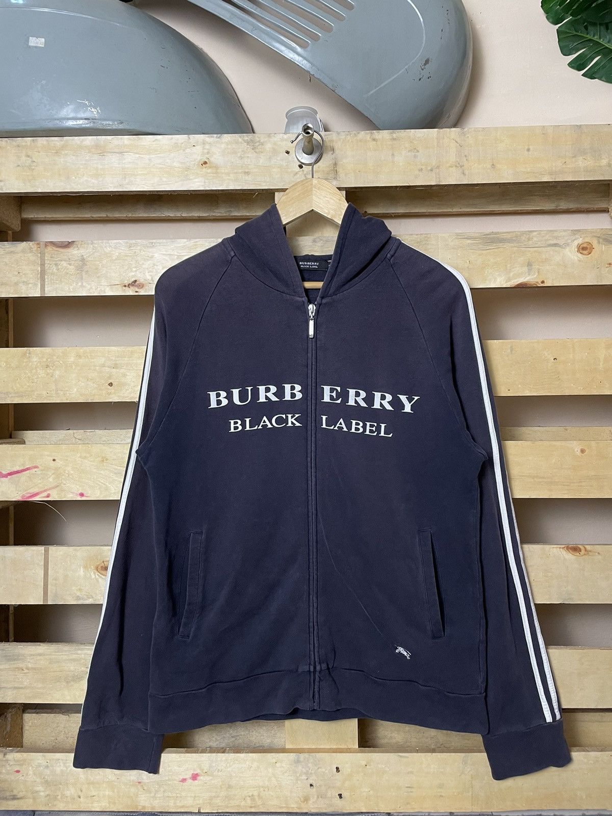 Burberry Burberry black label y2k sunfaded Zipper Hoodie Size US L / EU 52-54 / 3 - 2 Thumbnail