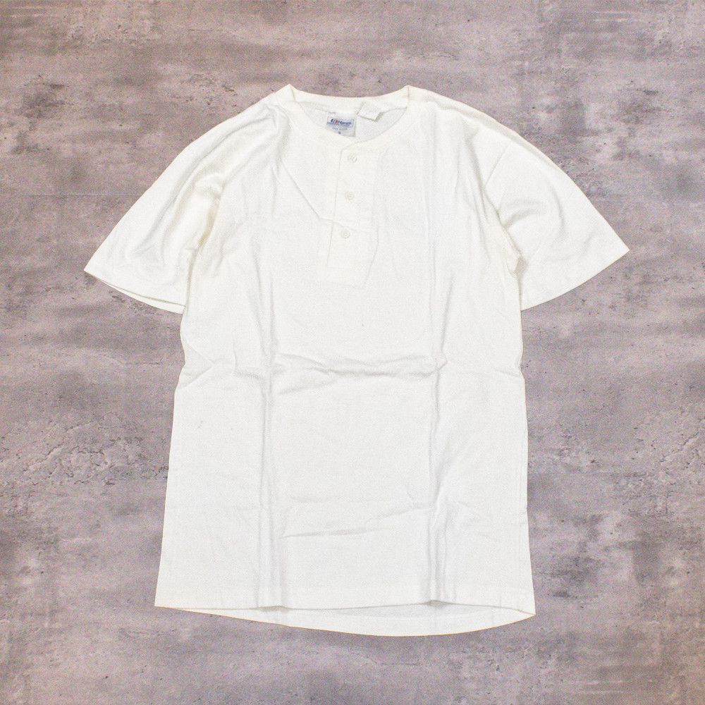 Hanes × Vintage Vintage 1990’s Hanes Henley Blank Thrashed White Tee Size US S / EU 44-46 / 1 - 1 Thumbnail