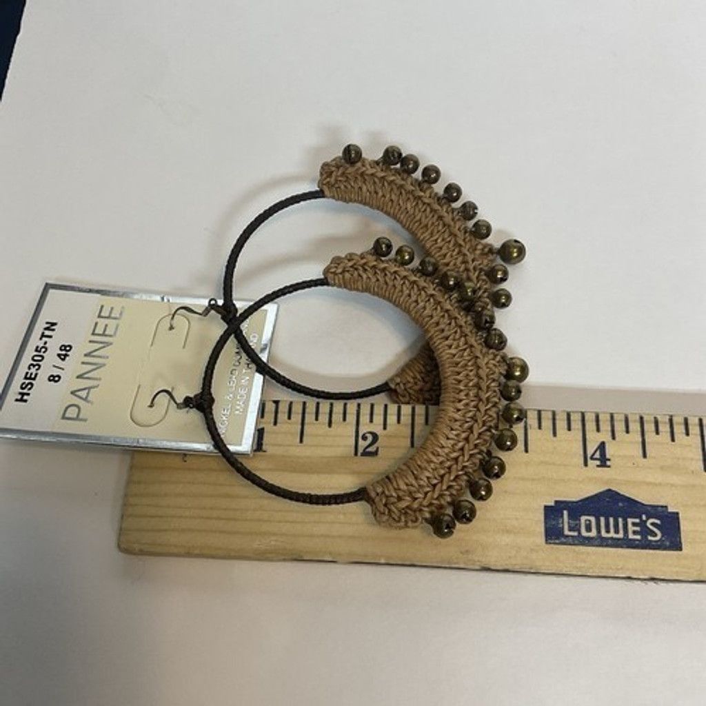 Other NWT Pannee Lot of 2 Drop Boho Woven Hoop Earrings Ring Size ONE SIZE - 3 Thumbnail