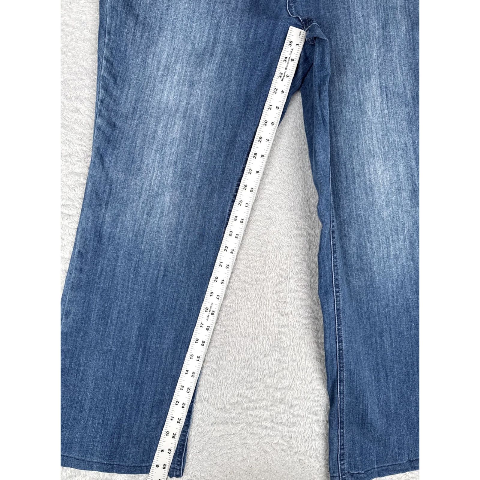 Vintage Secrets Straight Jeans Womens 16 Blue Medium Wash High Rise Relaxed Denim 36x29 Jeans Womens Size 38" / US 16 / IT 52 - 7 Thumbnail