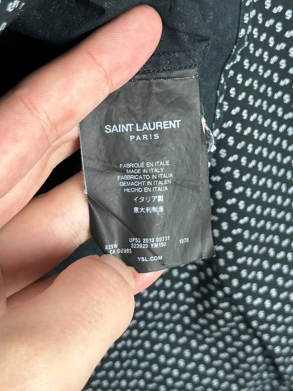 Saint Laurent Paris Saint Laurent Paris Dollar Sign Long Sleeve Shirt Size US XL / EU 56 / 4 - 9 Thumbnail