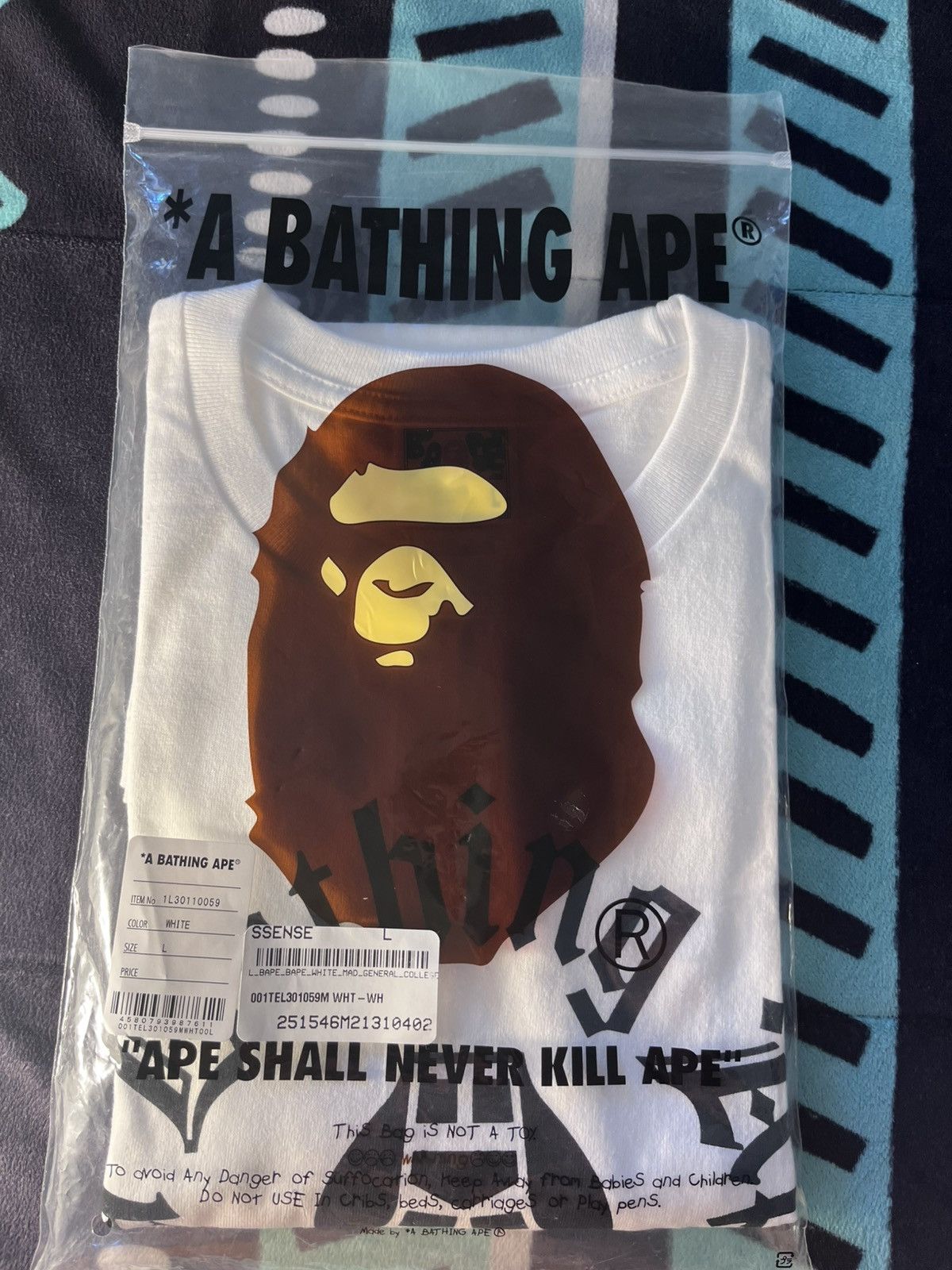 Bape Bape Mad General College Tee Size US L / EU 52-54 / 3 - 10 Thumbnail