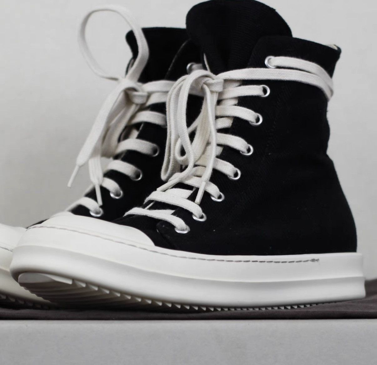 Rick Owens Rick Owens High-Top Canvas Bubble Converse-Inspired Sneakers Size US 7 / IT 37 - 2 Thumbnail