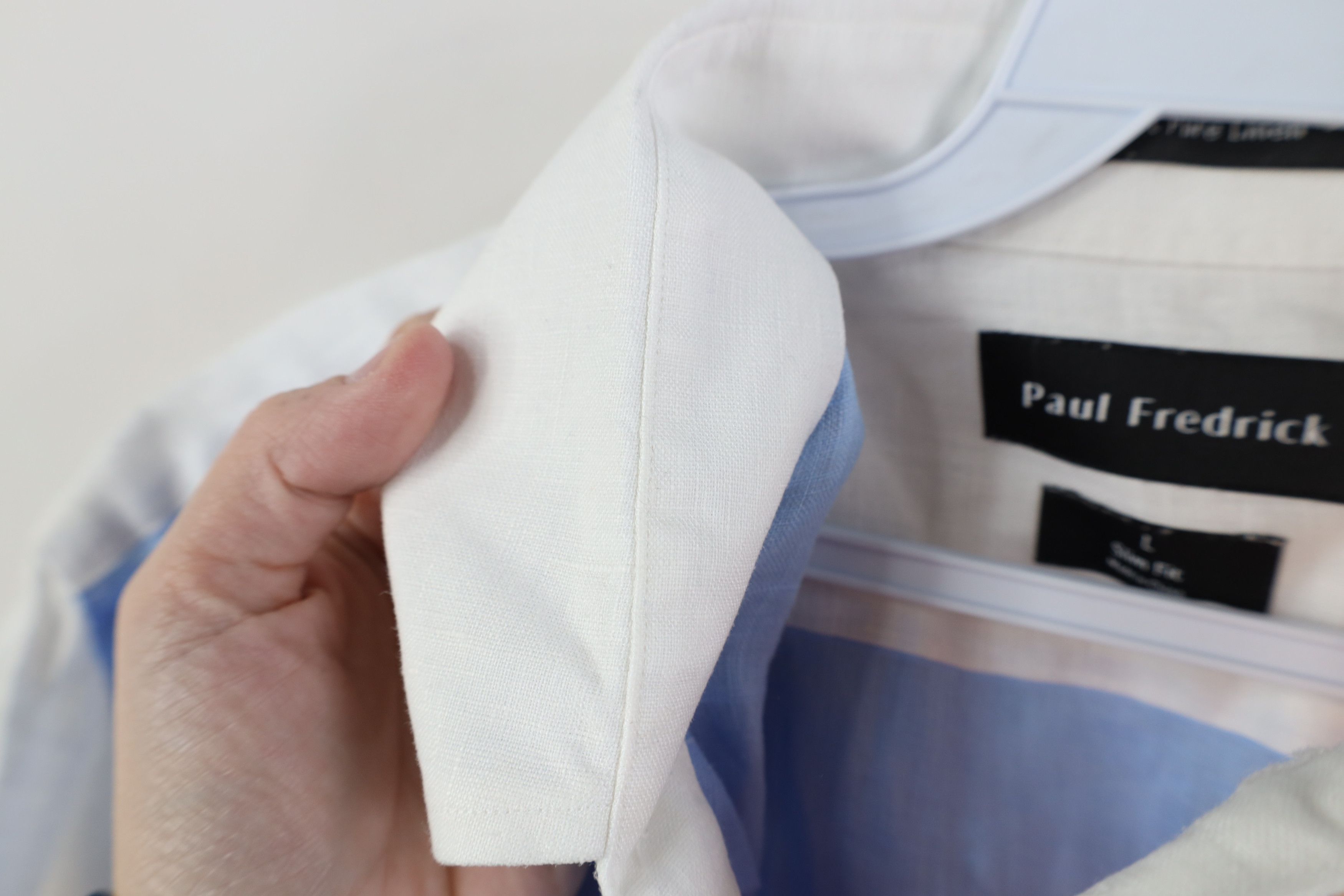 Vintage Paul Fredrick Block Pure Linen Collared Button Down Shirt Size US L / EU 52-54 / 3 - 7 Thumbnail