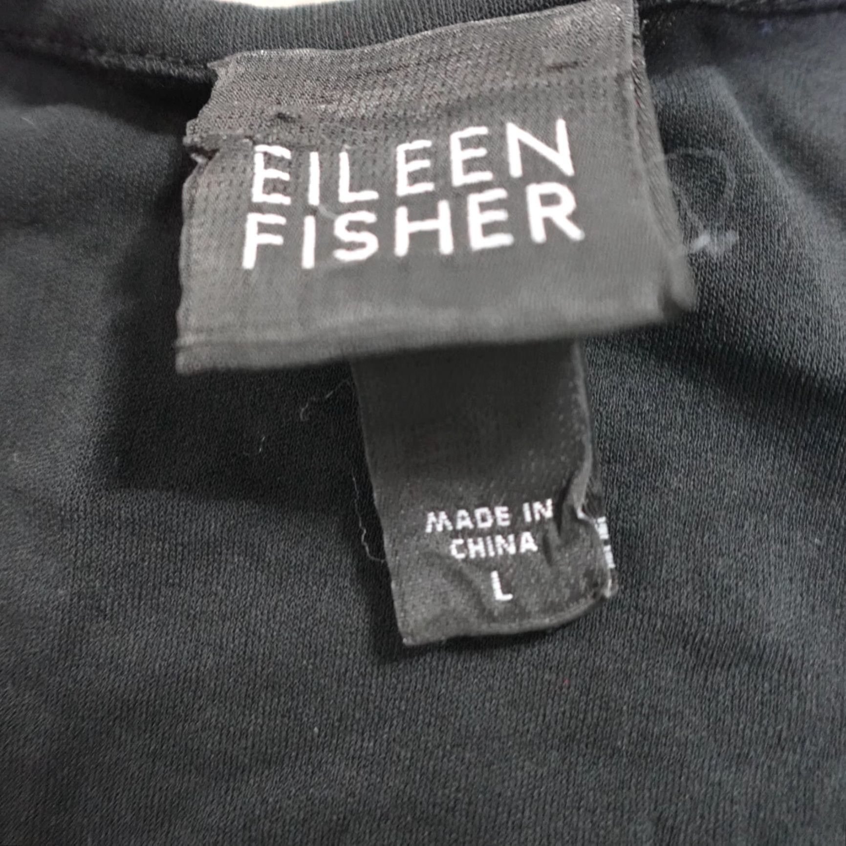 Eileen Fisher Eileen Fisher Womens Top Large Black Solid Sleeveless 100% Silk Tank Regular XS? Size L / US 10 / IT 46 - 2 Thumbnail