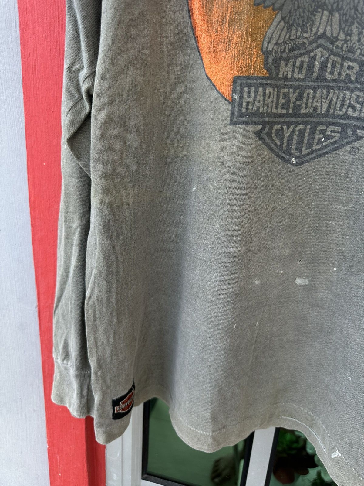 Harley Davidson FADED Vintage 90s Harley Davidson by 3D Emblem Ls Tee Size US L / EU 52-54 / 3 - 5 Thumbnail