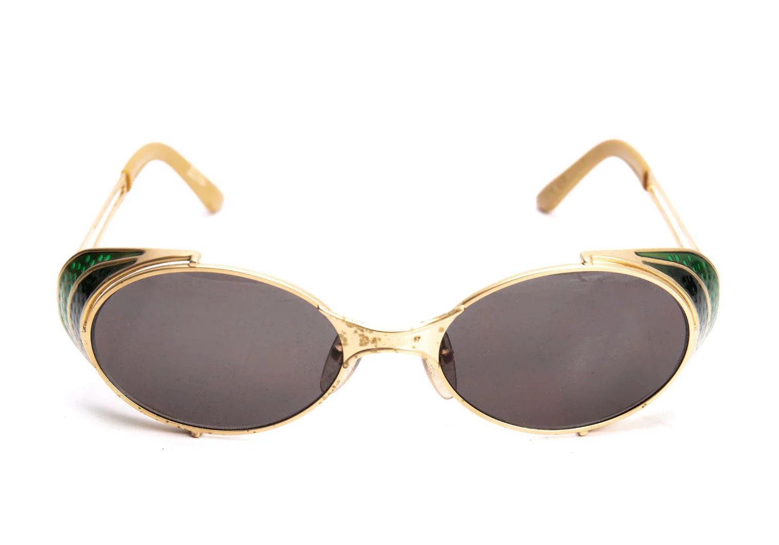 Jean Paul Gaultier Color Frame Sunglasses in Gold Green Size ONE SIZE - 2 Thumbnail