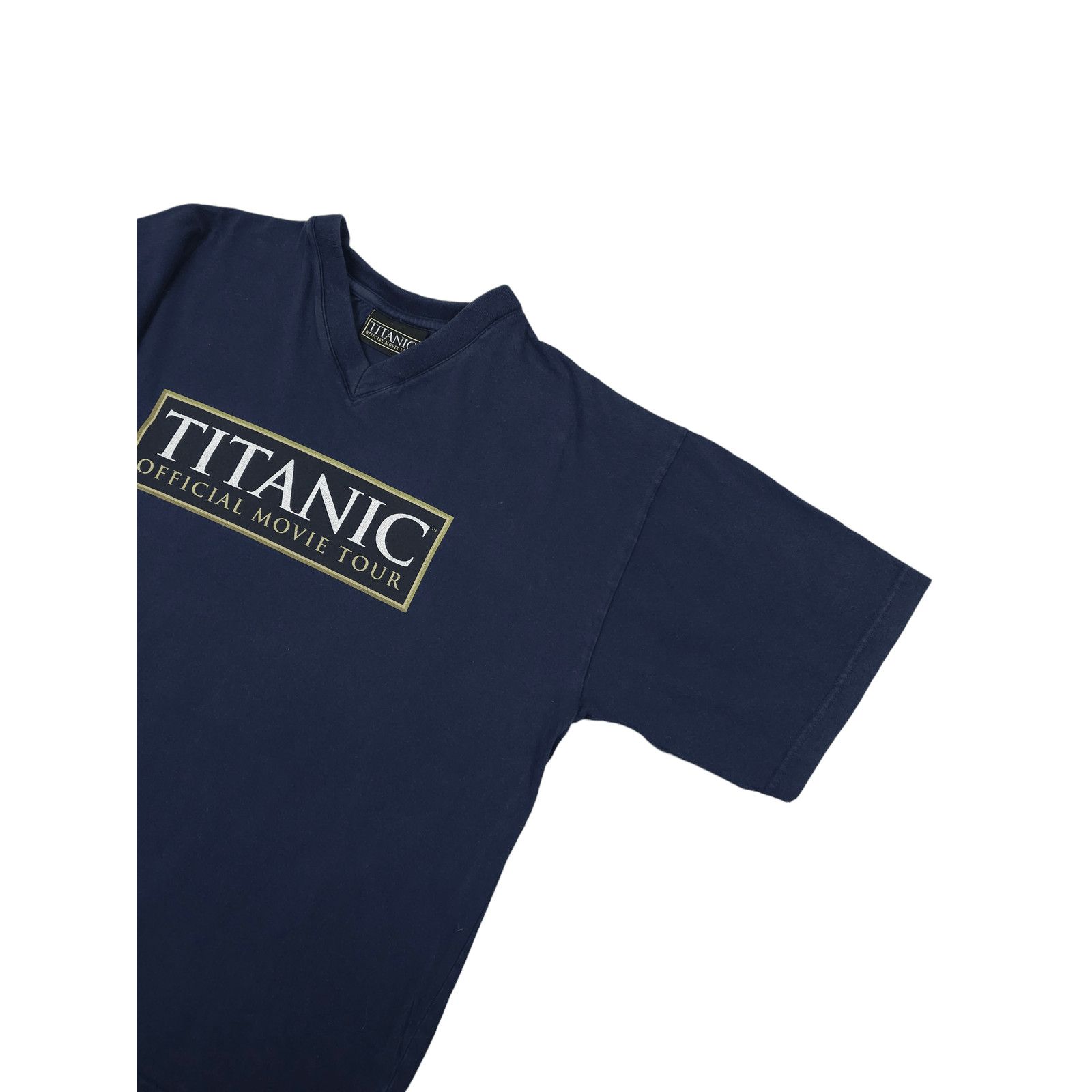 Vintage 💎1998 T-shirt Navy Official Movie Tour Titanic Navy Gray Size US M / EU 48-50 / 2 - 3 Thumbnail