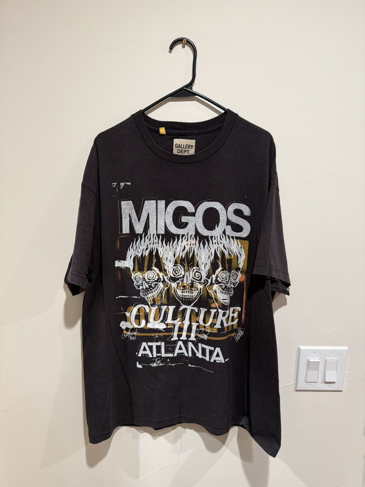 Gallery Dept × Migos Tシャツ Migos x Gallery Dept. For Culture III Three Skulls T-shirt