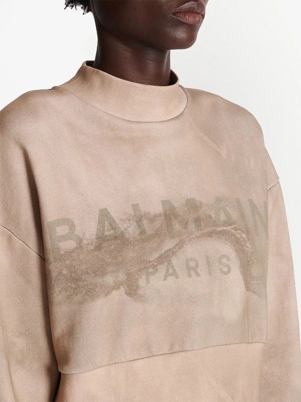 Balmain o1y0625 Sweatshirt in Beige Size XS / US 0-2 / IT 36-38 - 2 Thumbnail