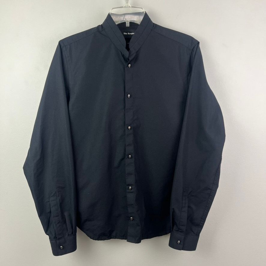 The Kooples The Kooples Fitted Mandarin Collar Skull Button Down Shirt Size US S / EU 44-46 / 1 - 2 Thumbnail