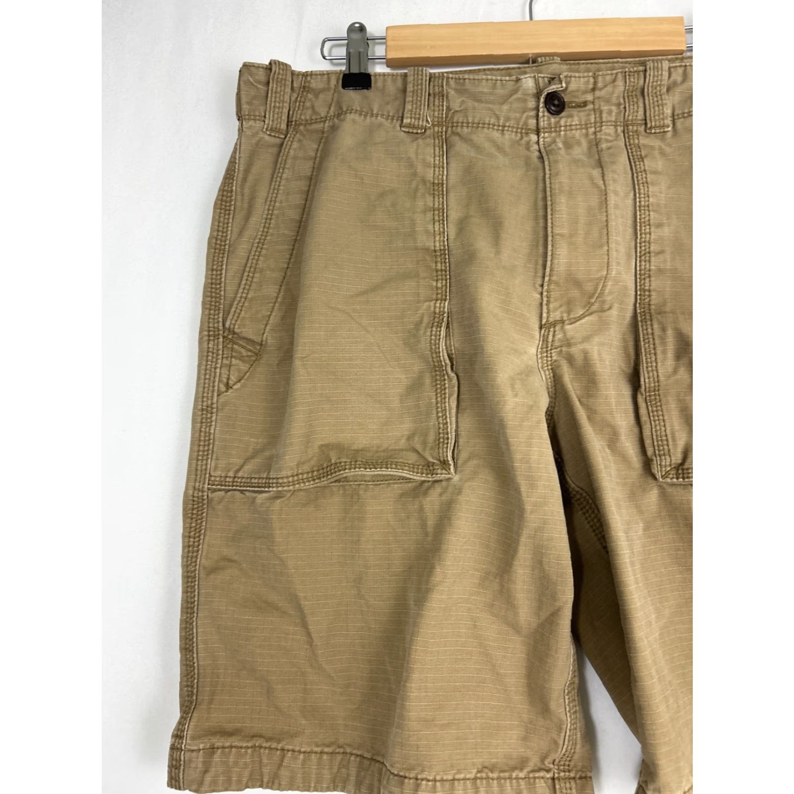 Eddie Bauer Eddie Bauer Mens Cargo Shorts Khaki 36 Cotton Textured Beige Beige Colored 36 Mens Cargo Shorts Size US 36 / EU 52 - 2 Thumbnail