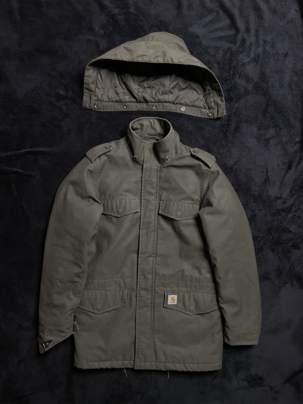 Carhartt Vintage Carhartt Hickman Coat Jacket Dark Green Unisex Size US S / EU 44-46 / 1 - 4 Thumbnail