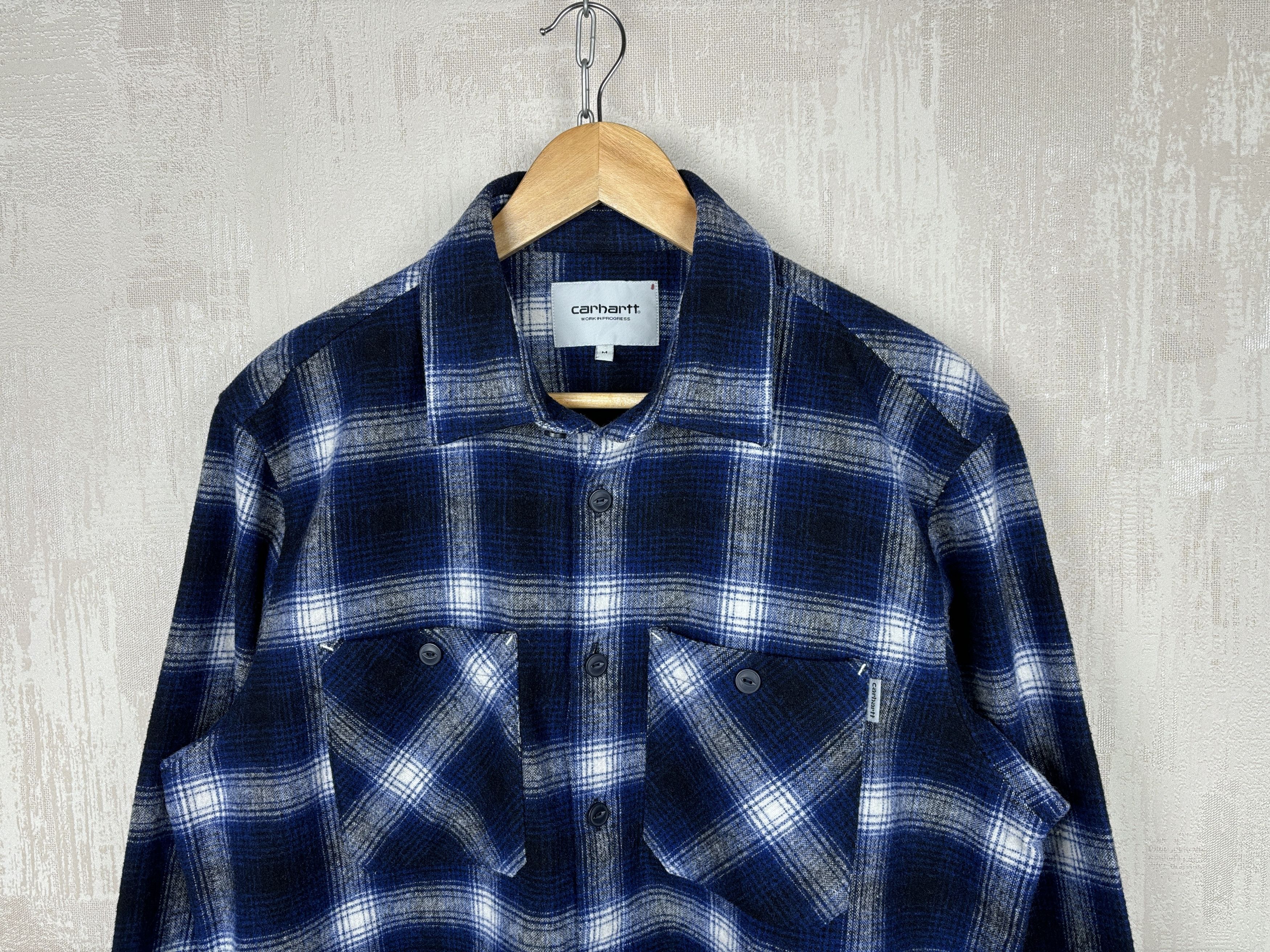 Carhartt Wip MINT Carhartt WIP L/S Halleck Shirt Wool Blend Pockets Check Size US M / EU 48-50 / 2 - 1 Thumbnail