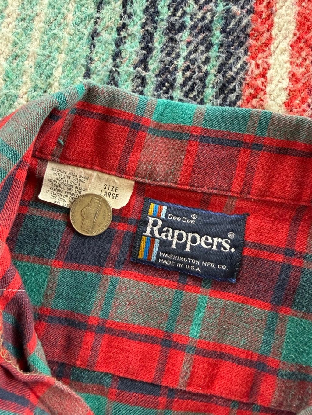Vintage Vintage Washington Dee Cee Red Green Plaid Pearl Snap Wester Size US M / EU 48-50 / 2 - 4 Thumbnail