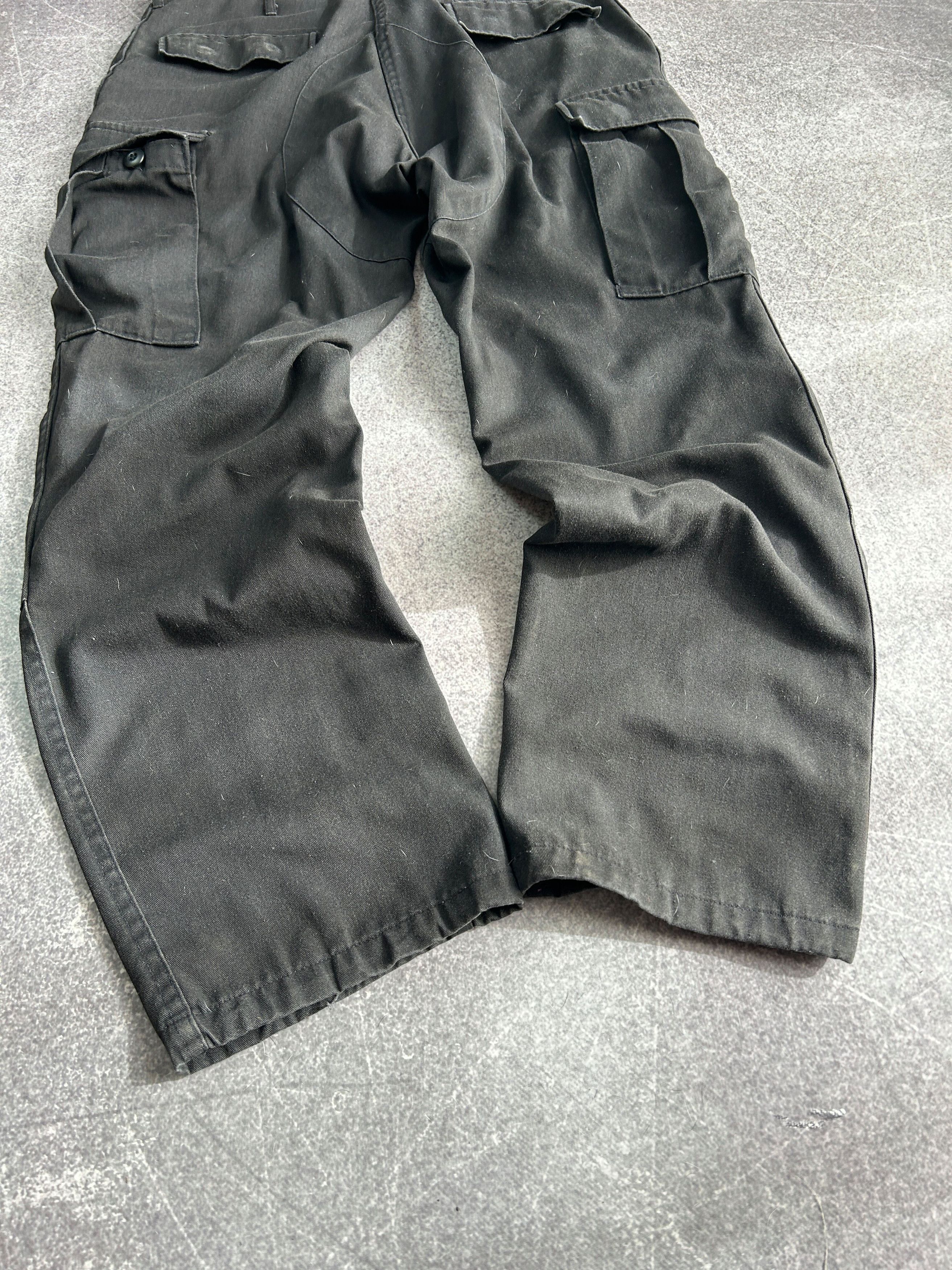 Vintage VTG Balenciaga Rick Owens Style Black Cargo Jeans 90s Y2K Size US 32 / EU 48 - 3 Thumbnail