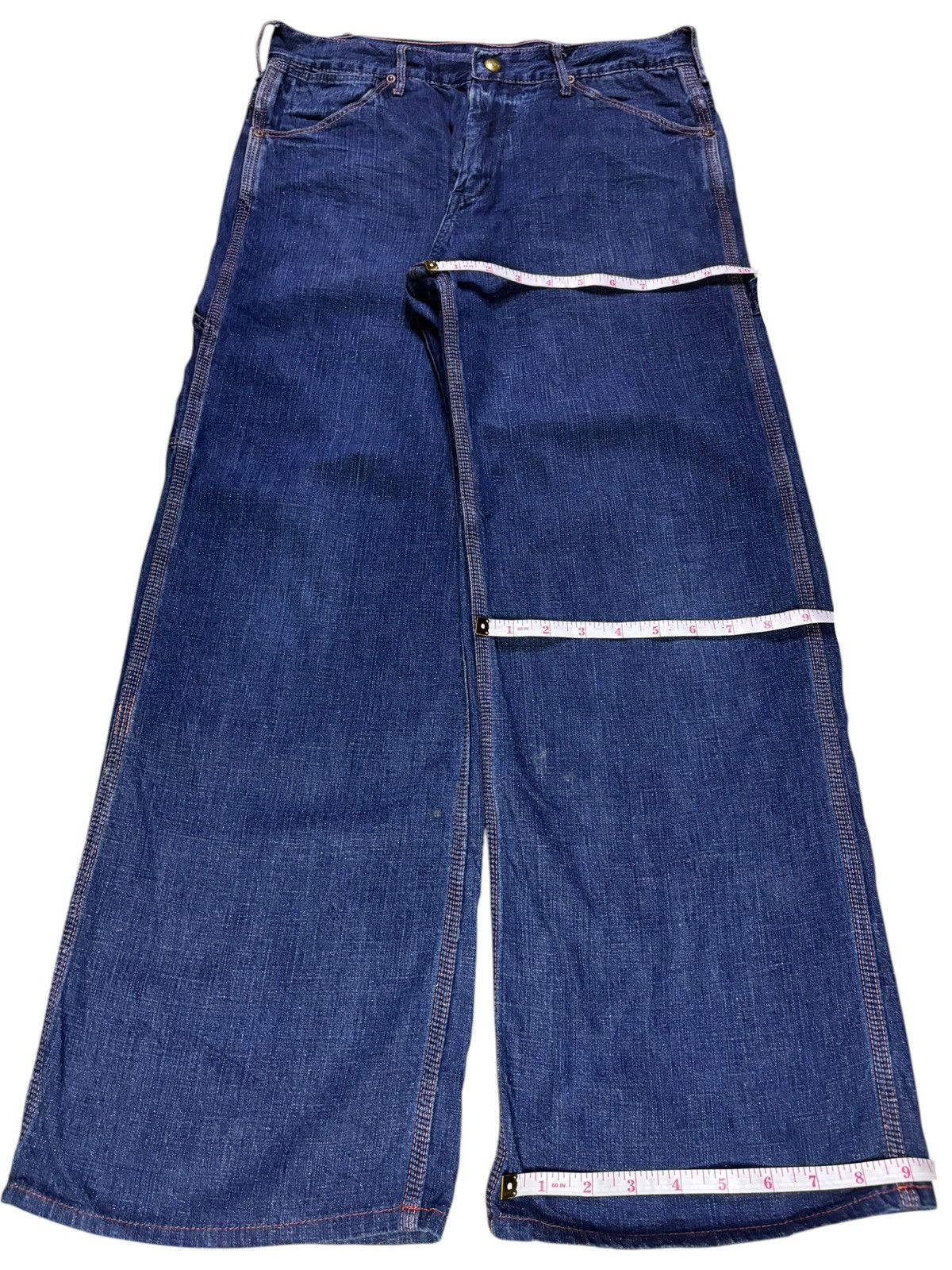 Japanese Brand × Orslow Vintage Or Slow Carpenter Loose Baggy Jeans Size US 29 - 15 Thumbnail