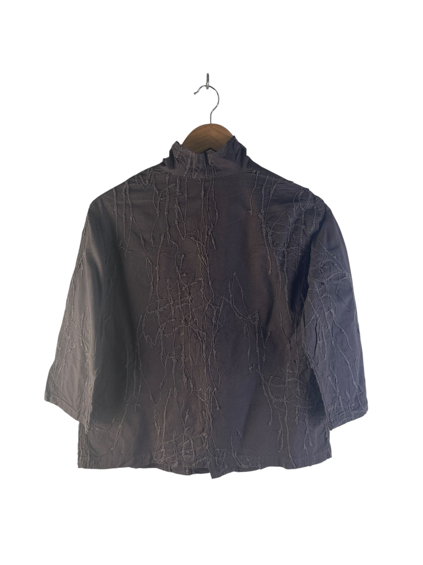 Issey Miyake Plantation Issey Miyake Textured Cropped Jacket High Neck Size US S / EU 44-46 / 1 - 3 Thumbnail