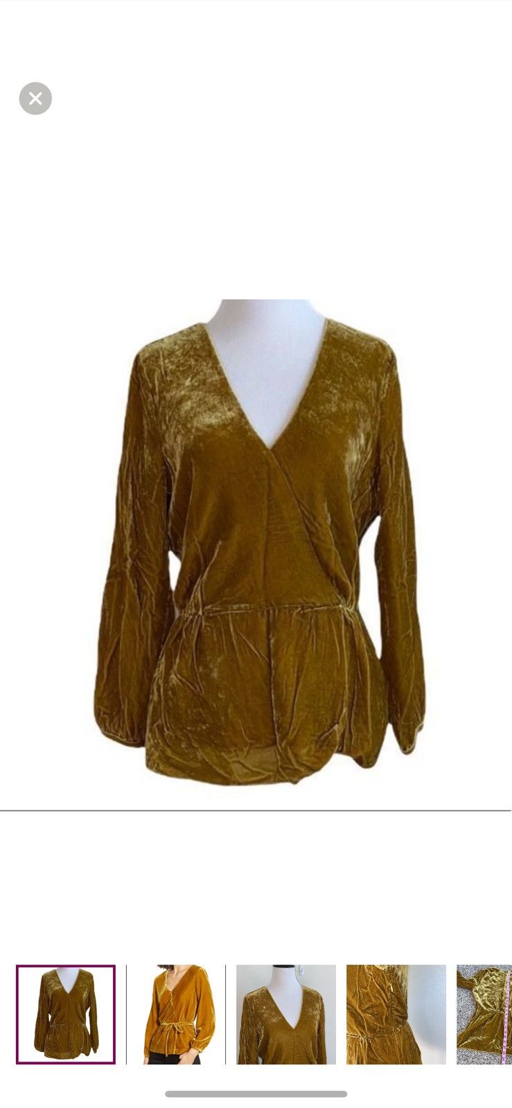 J.Crew J. Crew faux wrap top in drapey velvet size 4 Size S / US 4 / IT 40 - 1 Thumbnail