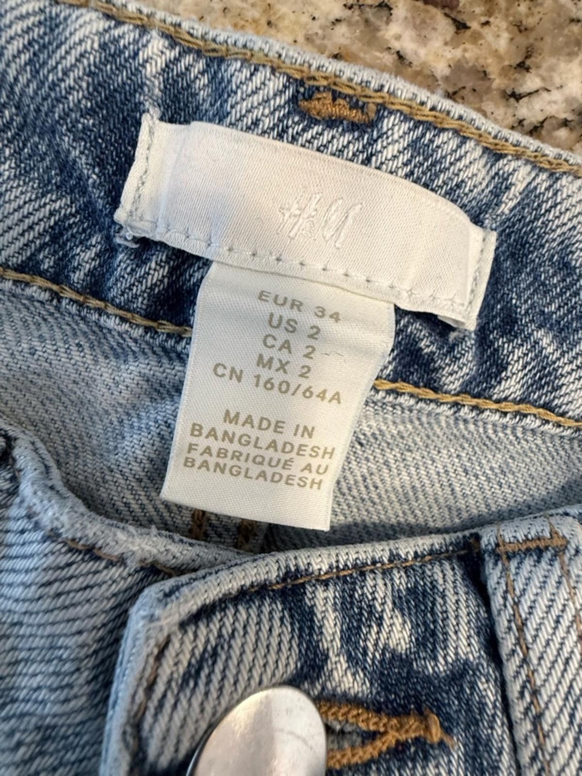 H&M H&M light jeans wash straight leg split hem cotton SZ 2 Size 26" / US 2 / IT 38 - 8 Thumbnail