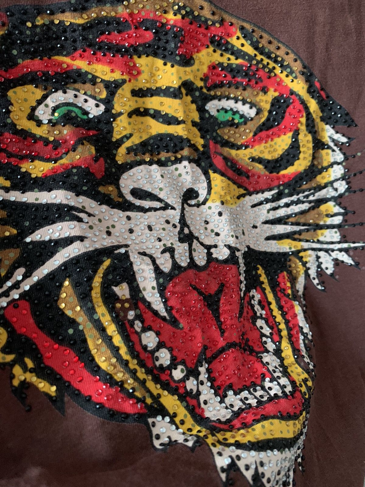Hysteric Glamour Ed Hardy vintage Y2K Rhinestone Tiger Printed t shirt Size US M / EU 48-50 / 2 - 3 Thumbnail