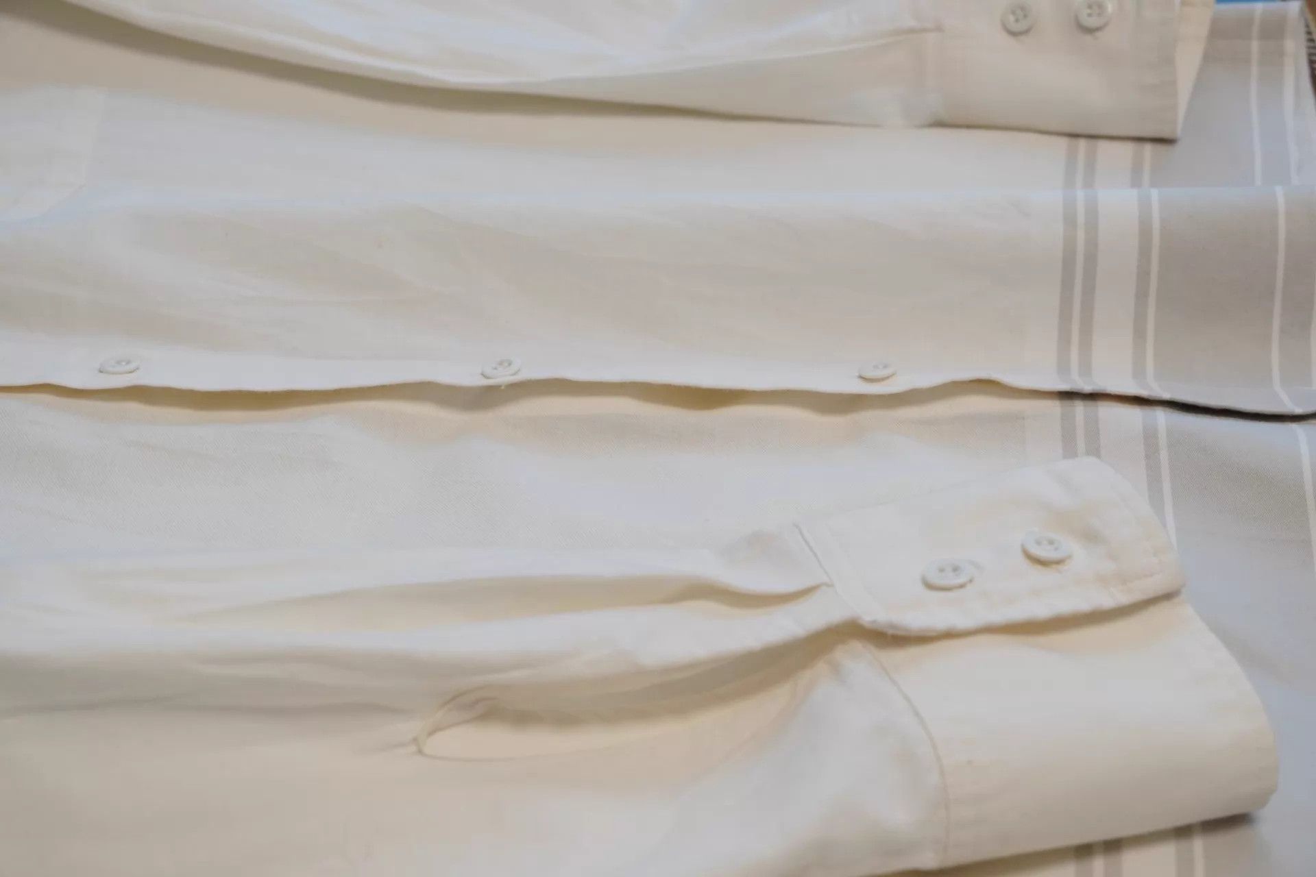 Yohji Yamamoto Yohji Yamamoto 2002SS Striped Off-White Shirt Size 4 Size US XL / EU 56 / 4 - 5 Thumbnail