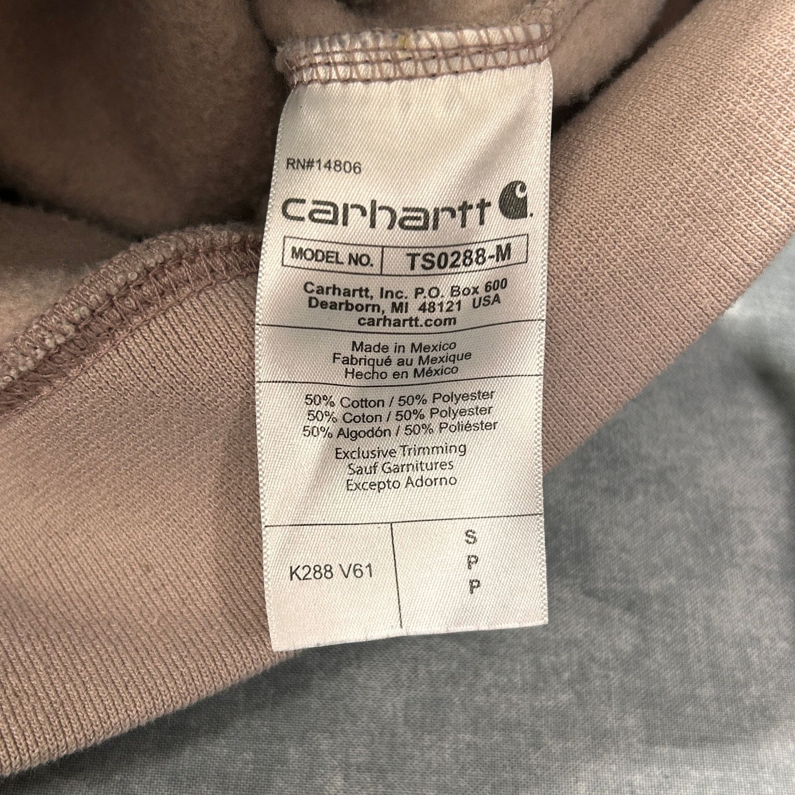 Carhartt Carhartt casual workwear athleisure pink hoodie K288 mens S Size US S / EU 44-46 / 1 - 4 Thumbnail