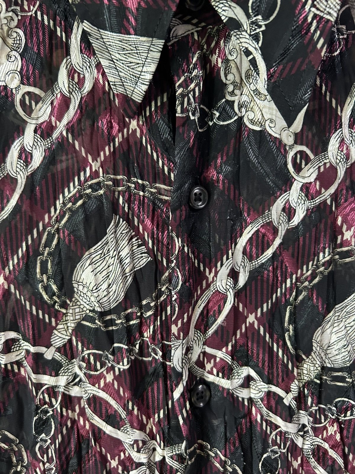 Tornado Mart Archive Baroque Chain Print Crinkle Shirt Size US L / EU 52-54 / 3 - 13 Thumbnail