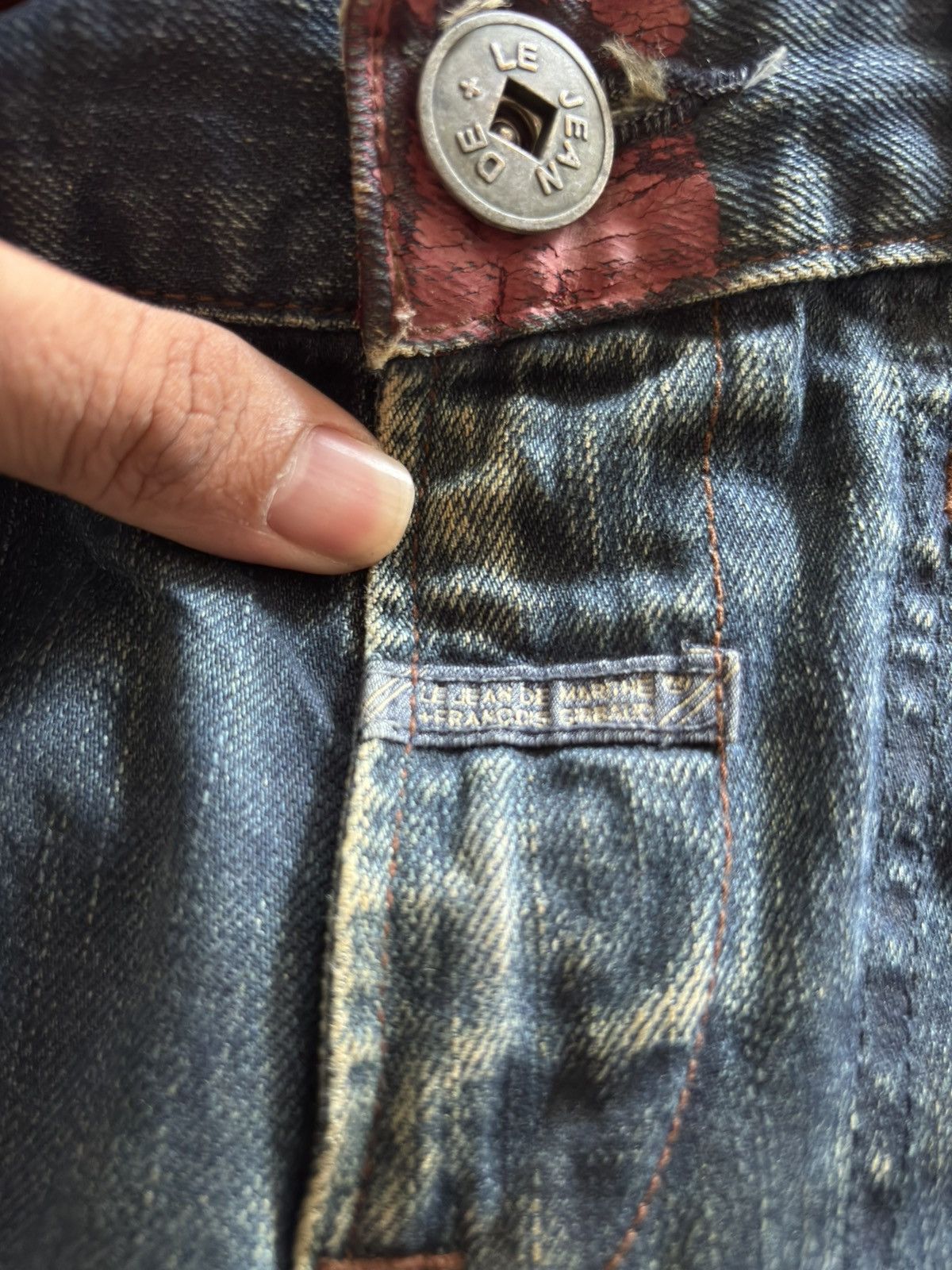 Marithe + Francois Girbaud MARITHE FRANCOIS GIRBAUD MFG biker jeans distressed vintage Size US 30 / EU 46 - 11 Thumbnail