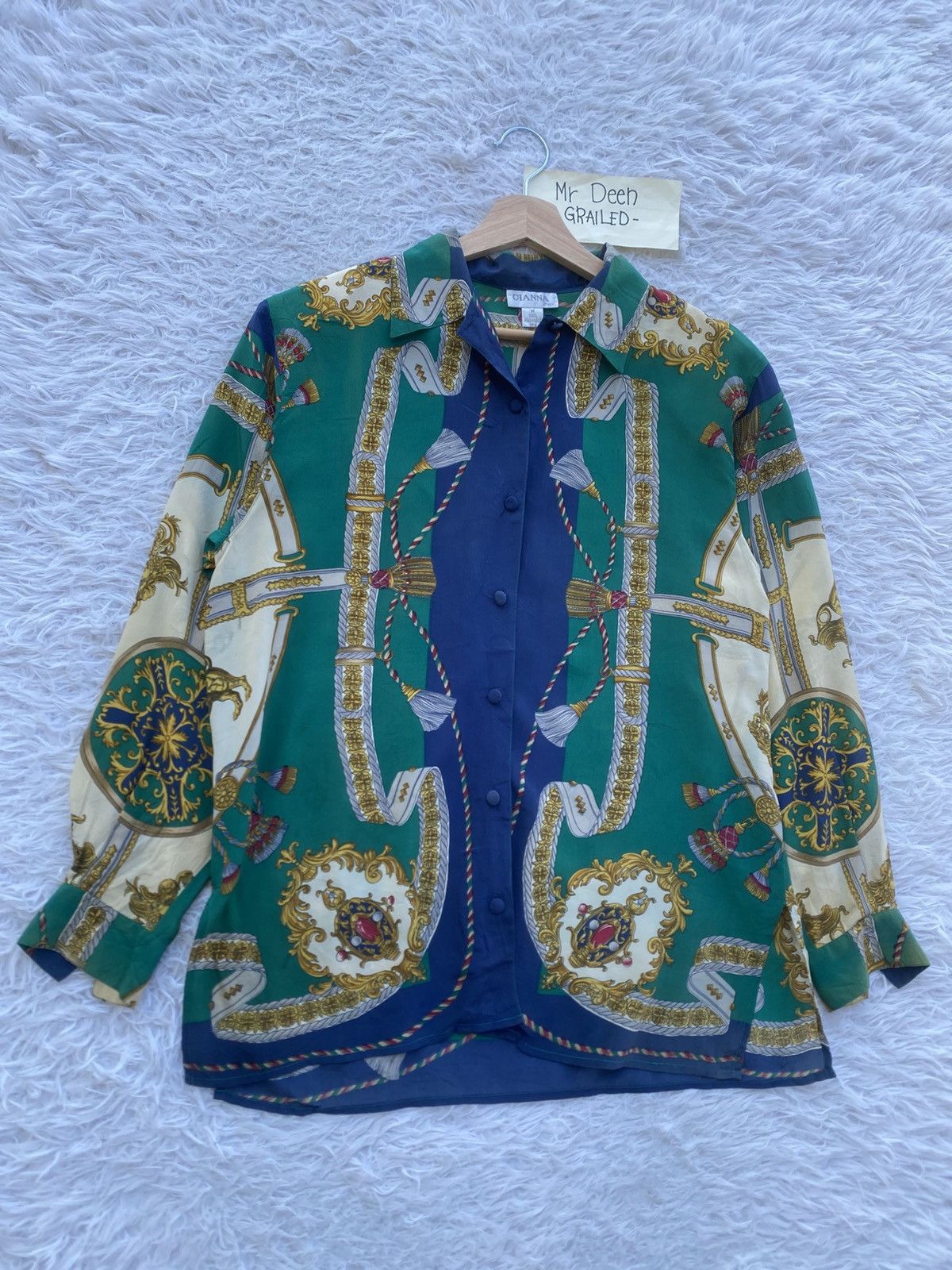 Vintage Rare Vintage Gianna Italy Silk Blouse Size M / US 6-8 / IT 42-44 - 2 Thumbnail