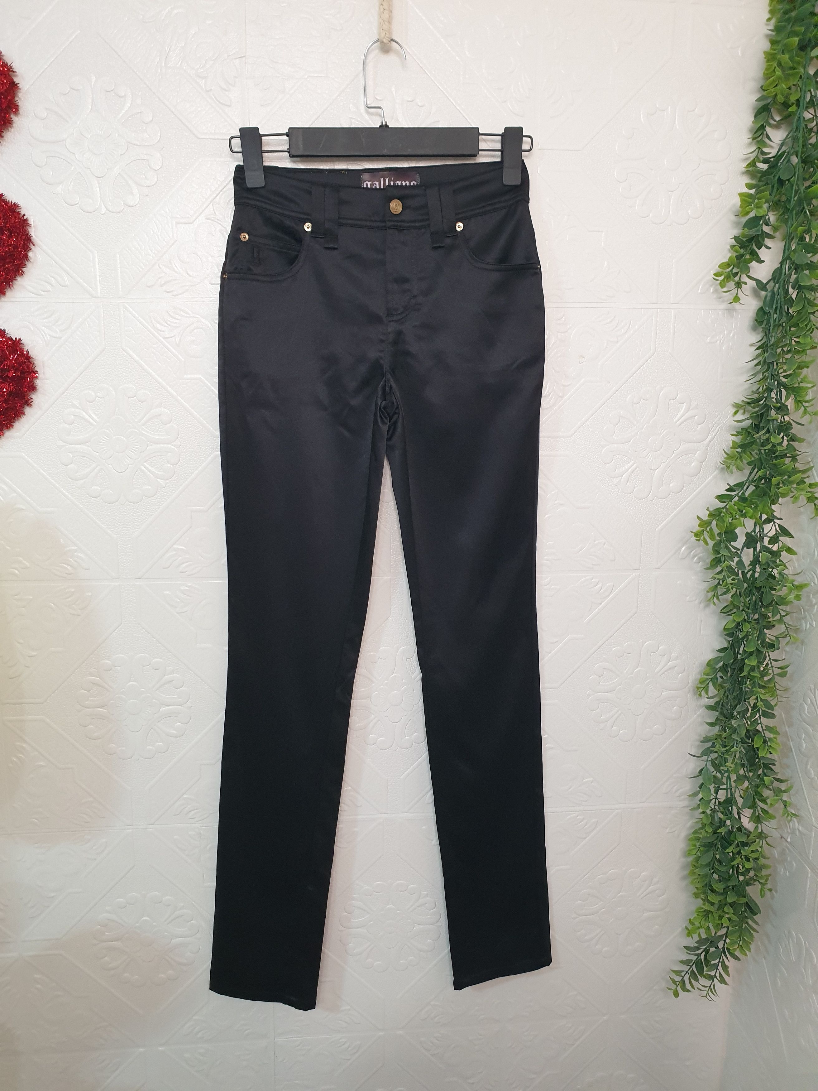 John Galliano GALLIANO pants for WOMEN black size small JOHN GALLIANO Size 27" / US 4 / IT 40 - 1 Thumbnail