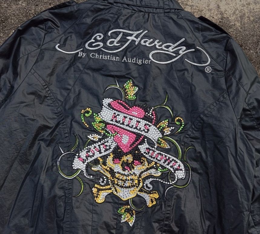 Ed Hardy Ed Hardy 💀 Rhinestone Jacket For Women 💕 Size XS / US 0-2 / IT 36-38 - 6 Thumbnail