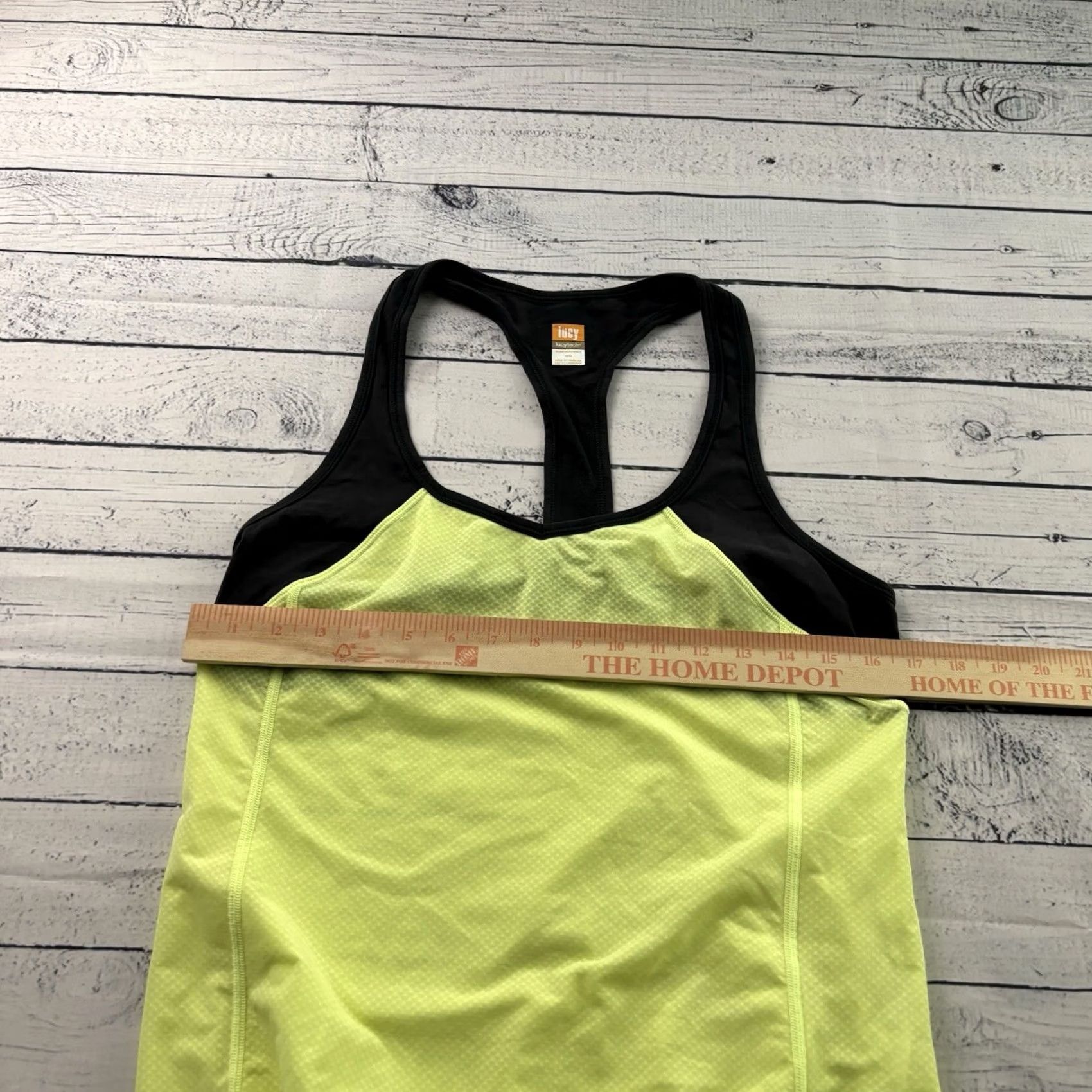 Vintage Lucy Athletic Tank Top Women's M Yellow Gray Sleeveless Bubble Shirt 90s? Size M / US 6-8 / IT 42-44 - 4 Thumbnail