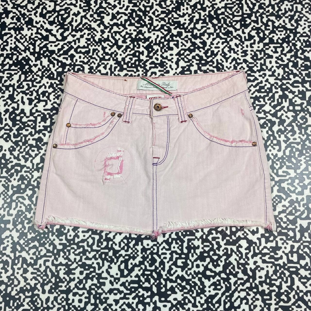 Japanese Brand Vintage Y2K MET Japanese Style Retro Sexy Pink Mini Skirt Size 26" / US 2 / IT 38 - 3 Thumbnail