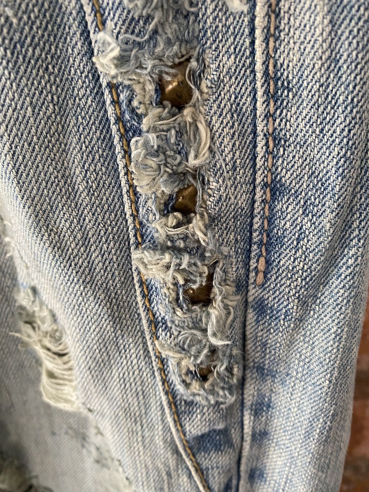 BUFFALO BOBS 2000s Stud holster distressed pants Size US 33 - 11 Thumbnail