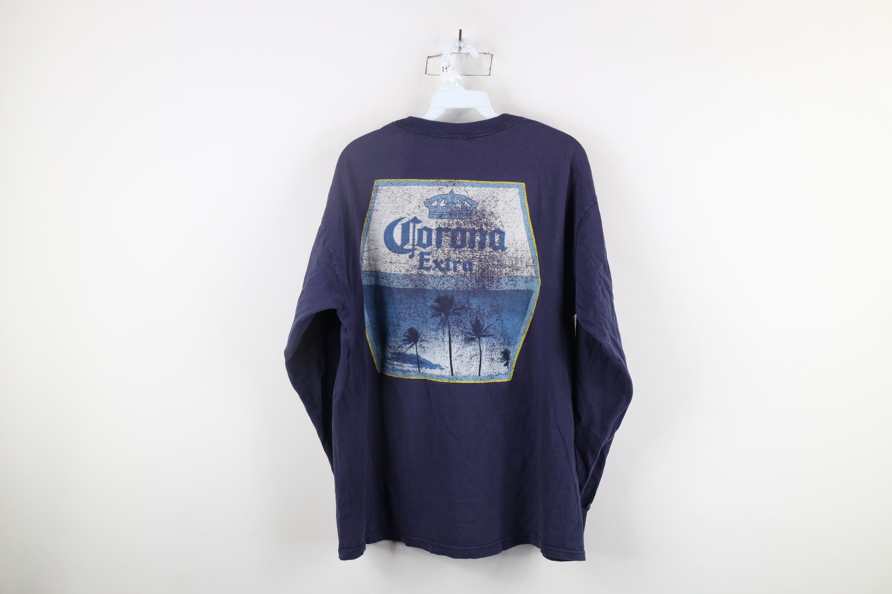 Vintage Vintage Corona Extra Beer Spell Out Long Sleeve T-Shirt Blue Size US L / EU 52-54 / 3 - 12 Thumbnail