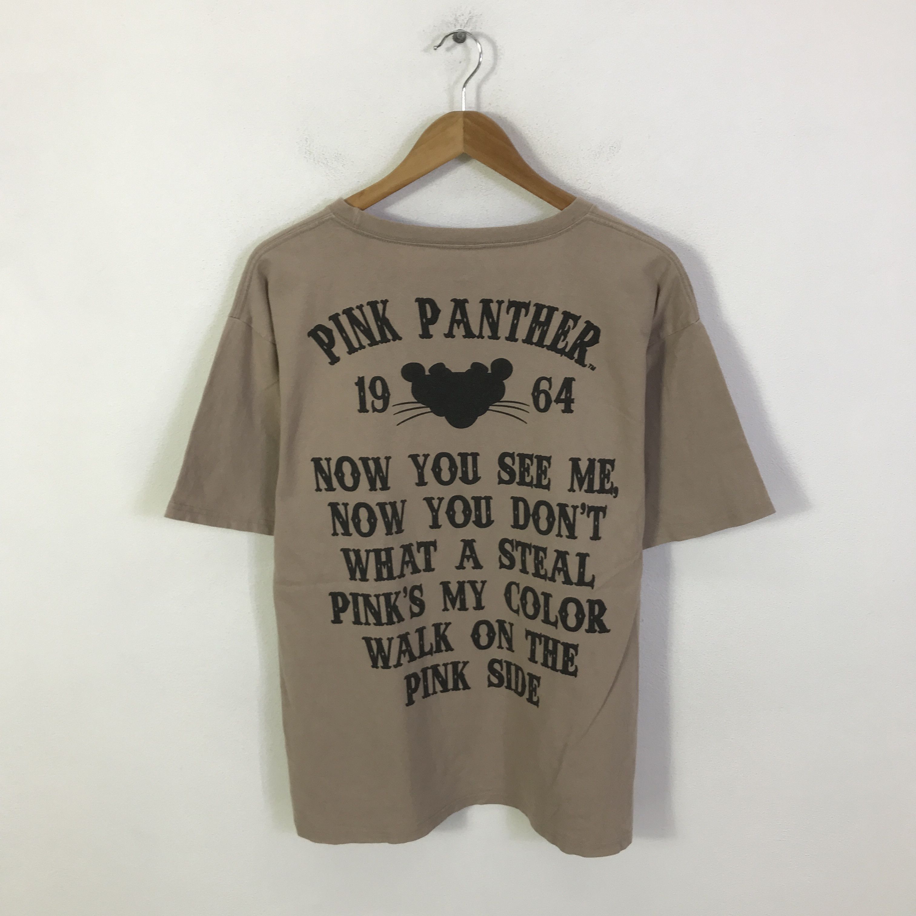 Japanese Brand pink panther cartoon t-shirt K93B47 Size US L / EU 52-54 / 3 - 3 Thumbnail