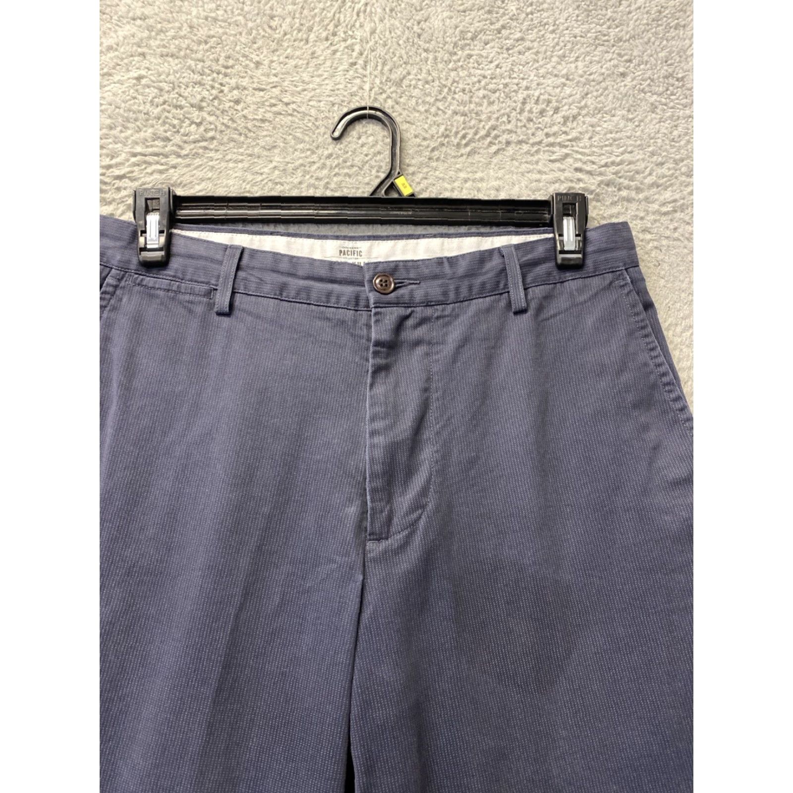 Dockers DOCKERS Khaki Pants Men’s 32x30 Gray Straight Fit 5-Pocket Flat Front Knit Cotton Casual Regular Mens Size US 32 / EU 48 - 2 Thumbnail