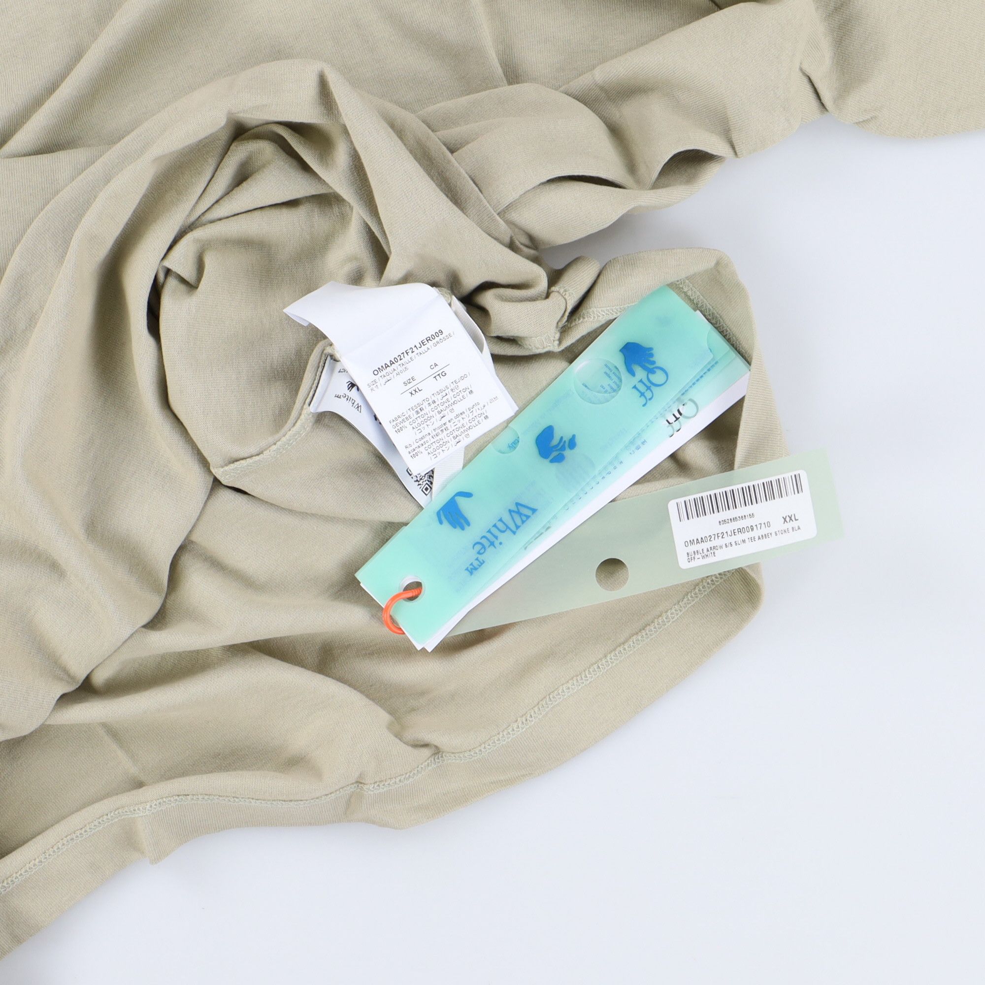 Off-White Beige Bubble Arrows Logo T-Shirt Size US XXL / EU 58 / 5 - 8 Thumbnail