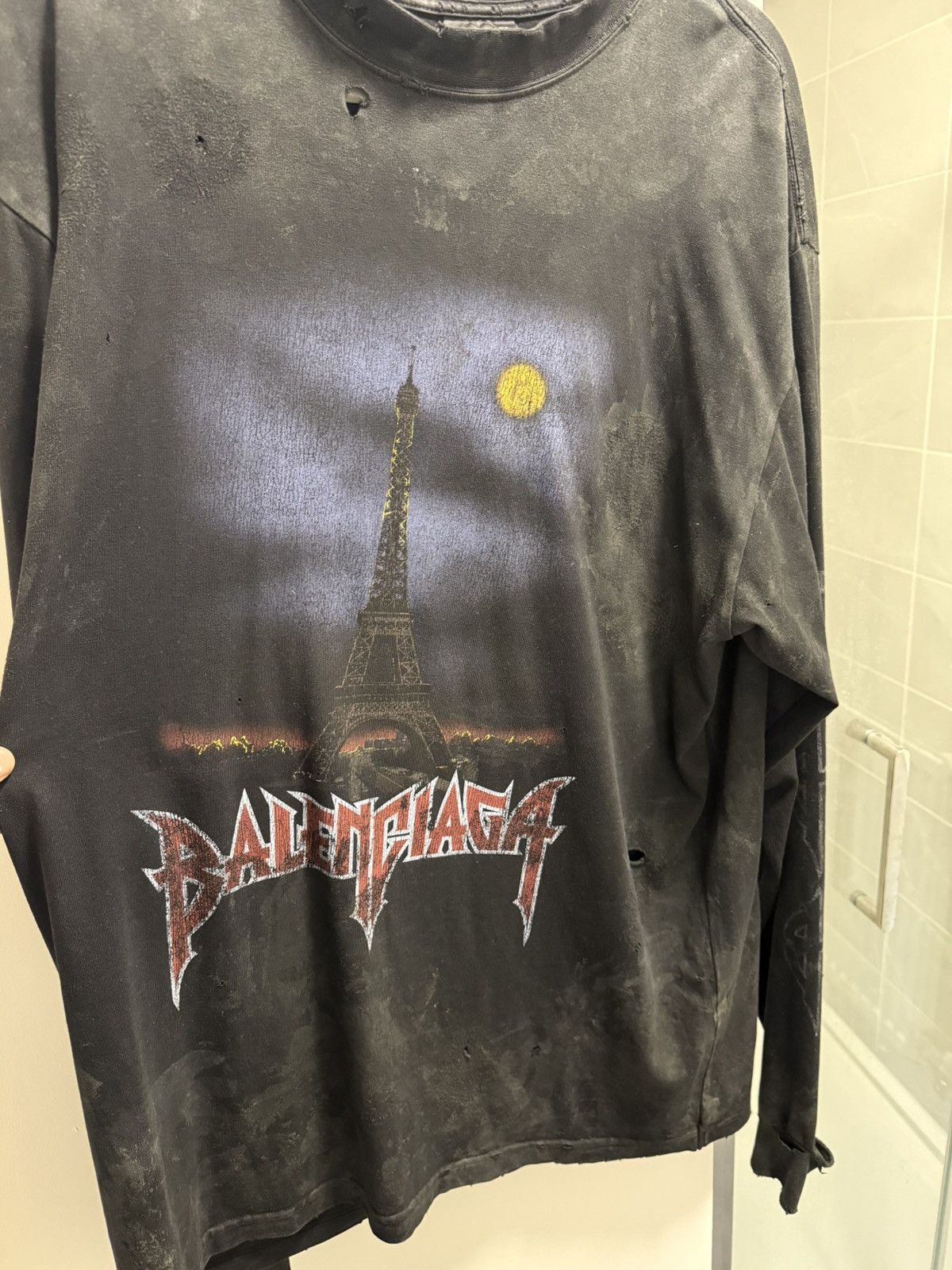 Balenciaga Balenciaga Paris moon longsleeve Size US XS / EU 42 / 0 - 3 Thumbnail